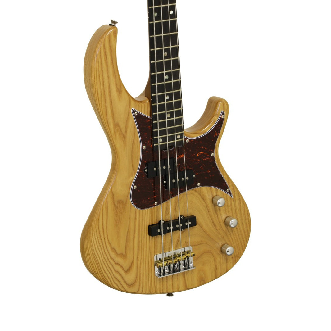 Aria 313 MK2 Detroit 4 String Bass Guitar | Open Port Natural