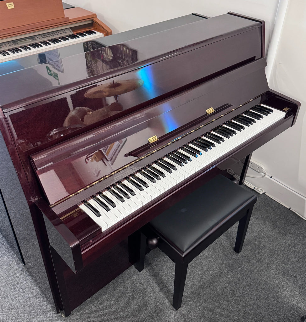 Hyundai U822 Compact Upright Piano | Polished Wine Mahogany | All Inclusive Package | Used Model