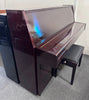 Hyundai U822 Compact Upright Piano | Polished Wine Mahogany | All Inclusive Package | Used Model