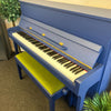 Reid Sohn RS115 Traditional Upright Piano | Hornblower Blue | All Inclusive Package | Refurbished Used Model
